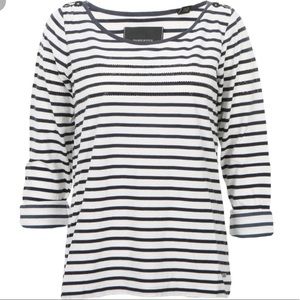 $150 SCOTCH & SODA Breton Stripe Shirt w small gem